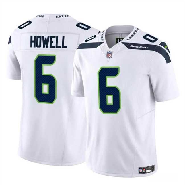Men & Women & Youth Seattle Seahawks #6 Sam Howell White 2023 F.U.S.E. Vapor Limited Football Stitched Jersey
