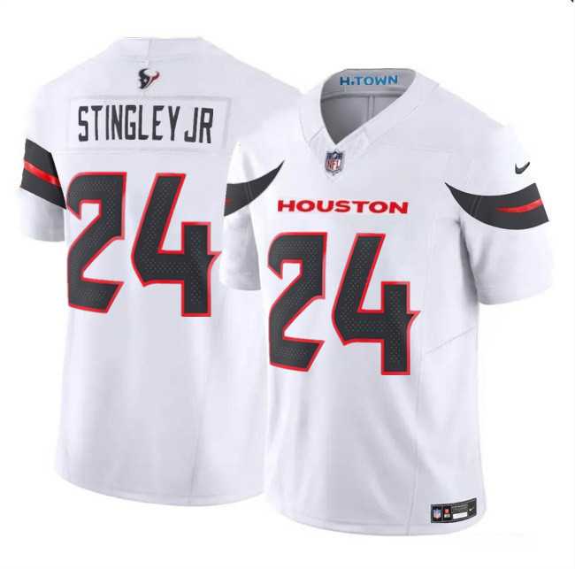 Men's Houston Texans #24 Derek Stingley Jr. White 2024 Vapor F.U.S.E. Limited Football Stitched Jersey Dzhi