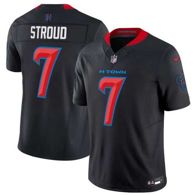 Men's Houston Texans #7 C.J. Stroud Navy 2024 2nd Alternate F.U.S.E Vapor Football Stitched Jersey Dzhi