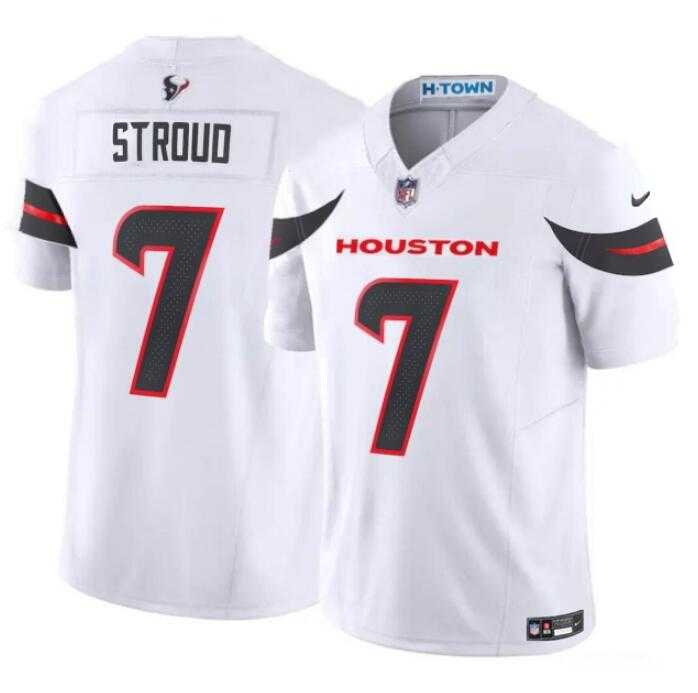 Men's Houston Texans #7 C.J. Stroud White 2024 Vapor F.U.S.E. Limited Stitched Jersey Dzhi